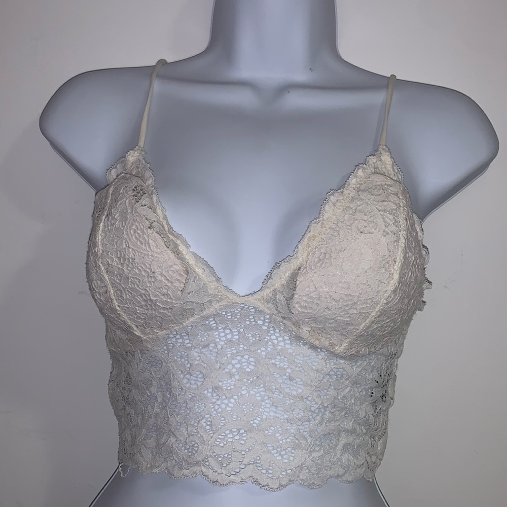 Boho Cream Lace Crop Top